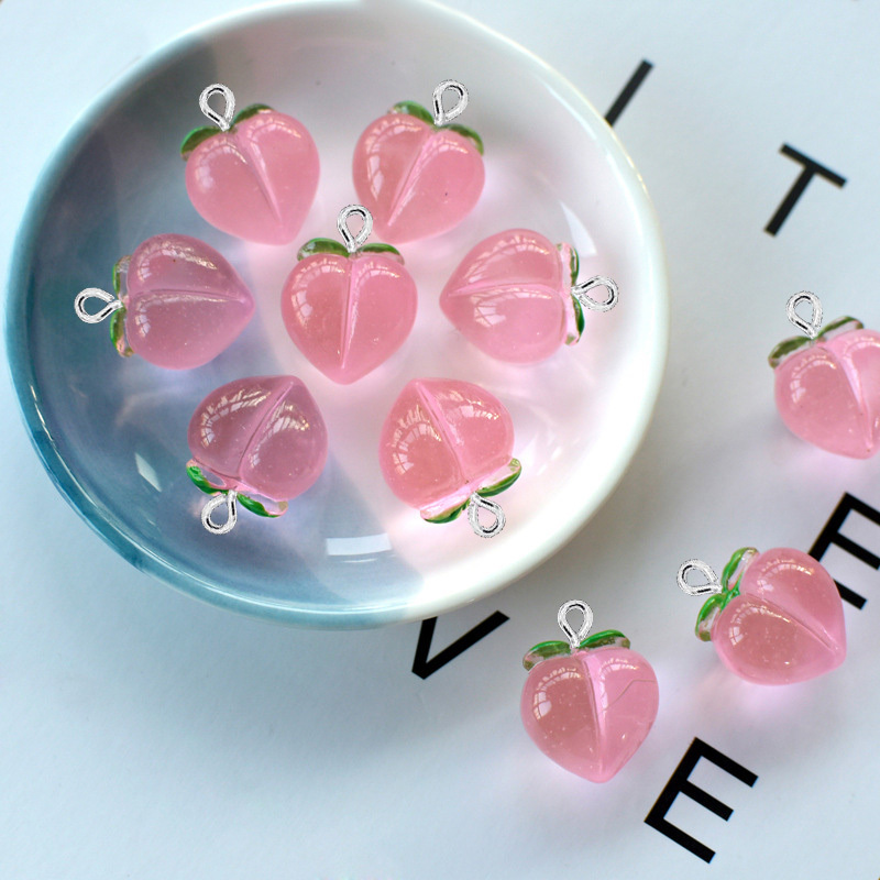 Resin Art Love - 10Pcs New Transparent Peach Flat Resin