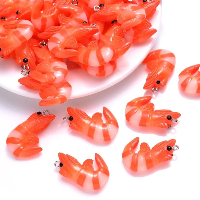 Resin Art Love - 10Pcs Acrylic Resin Cartoon Seafood Charms