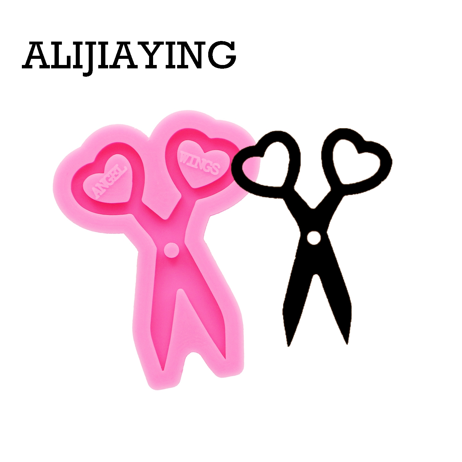 Resin Art Design Keychain - DY0263 Smooth art design mini scissors