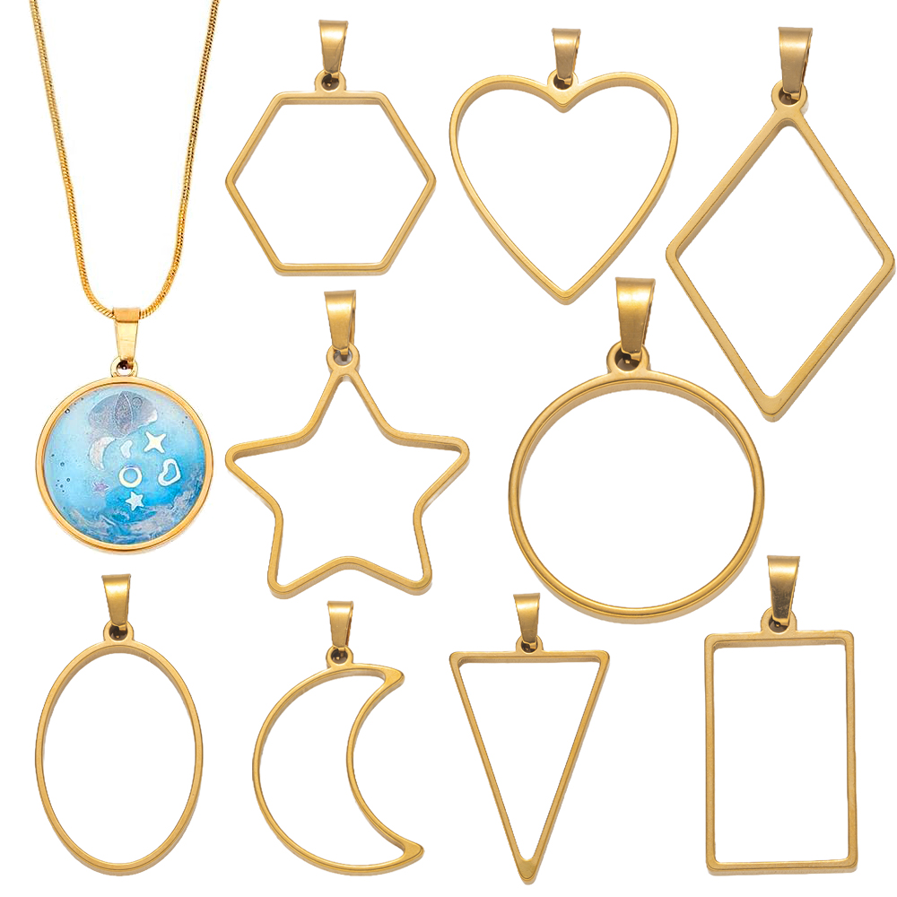 Resin Art Love - 5pcs Stainless Steel Open Back Resin