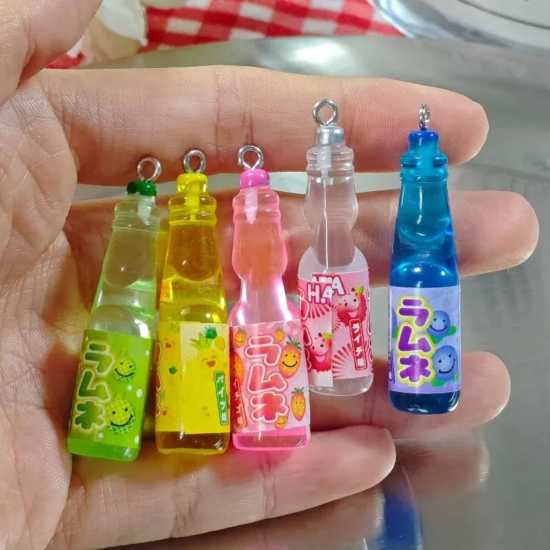 Resin Art Love - 10Pcs Tiny Soda Bottle Resin Charms