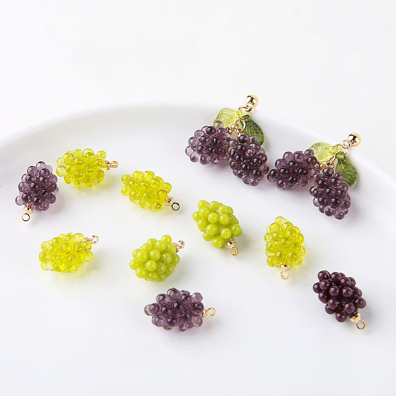 Resin Art Love - 6pcs Cute Little Grapes Resin Charms