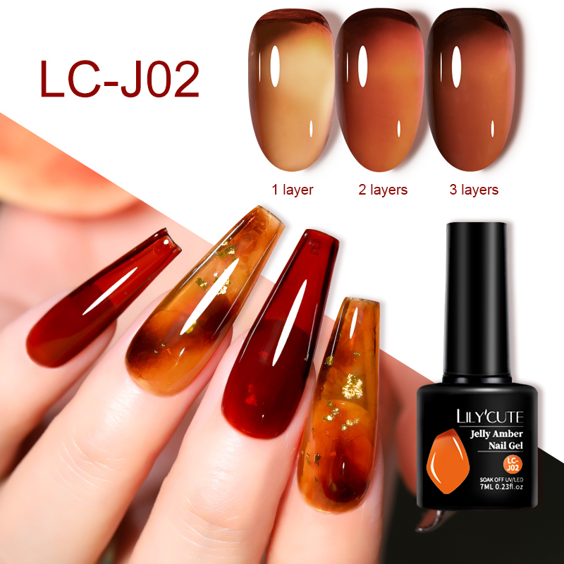 LILYCUTE 7ML Jelly Amber Gel N - Resin Art Varnish review and price