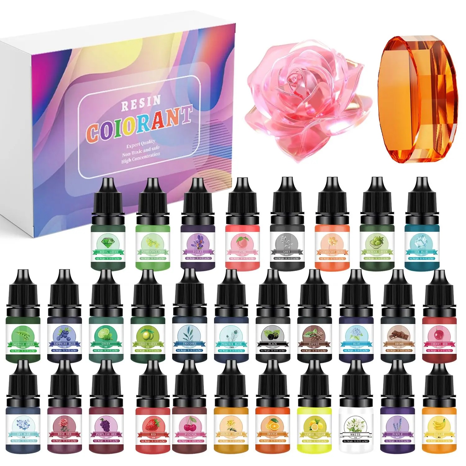 30Colors 5ml Epoxy Resin Pigme - Resin Art Jewellery review and price