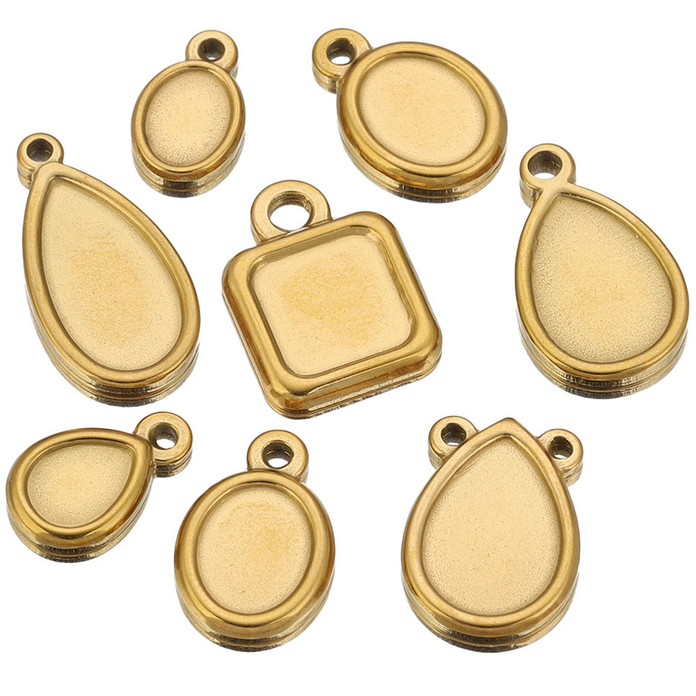 5pcs Stainless Steel Square Dr - Resin Art Jewellery review and price