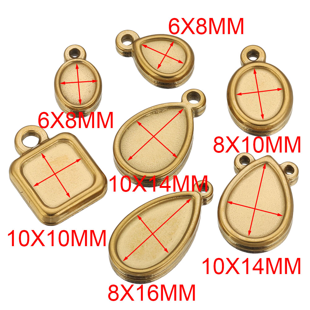 5pcs Stainless Steel Square Dr - Resin Art Jewellery review and price