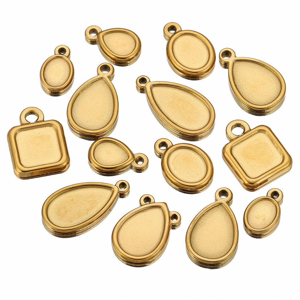 5pcs Stainless Steel Square Dr - Resin Art Jewellery review and price