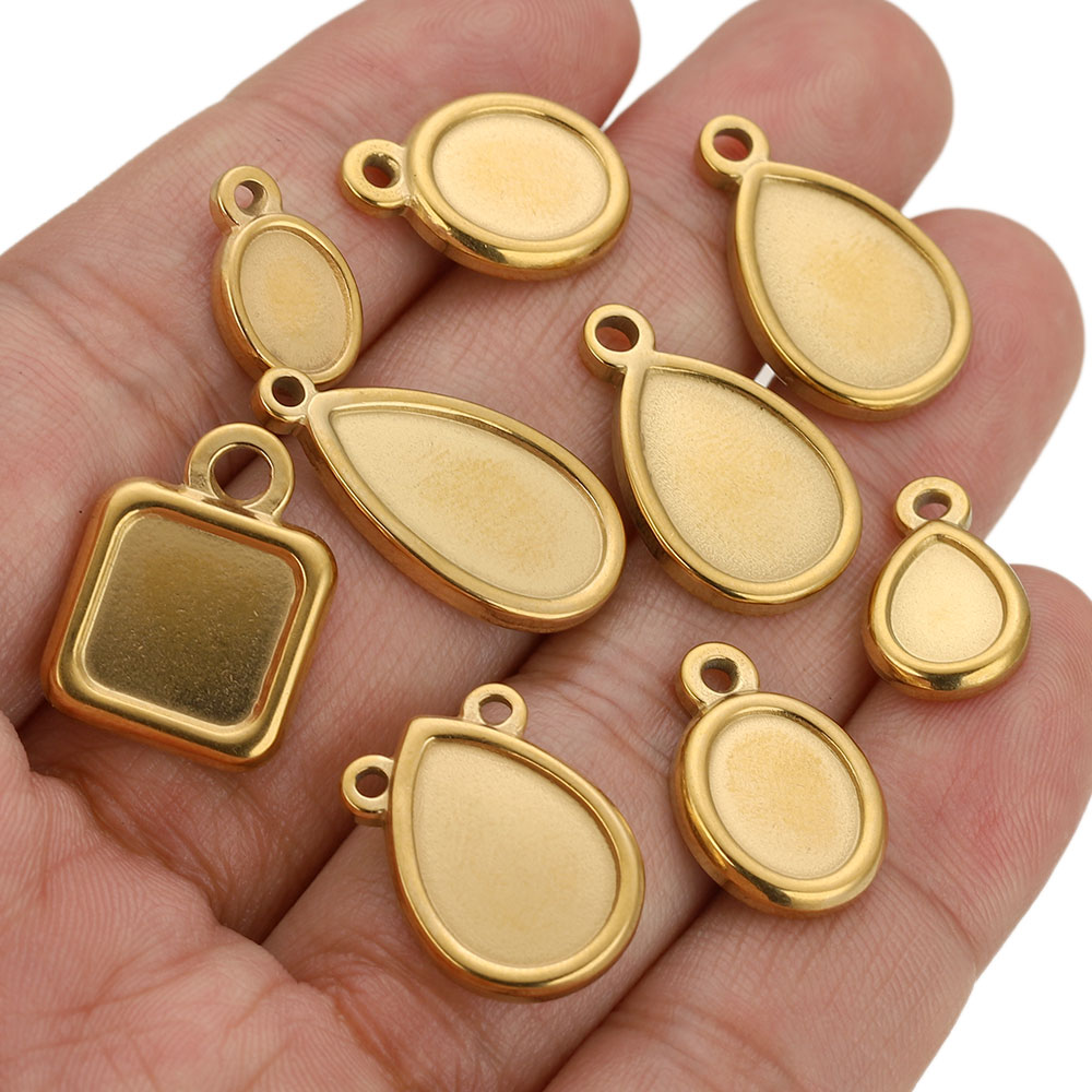 5pcs Stainless Steel Square Dr - Resin Art Jewellery review and price