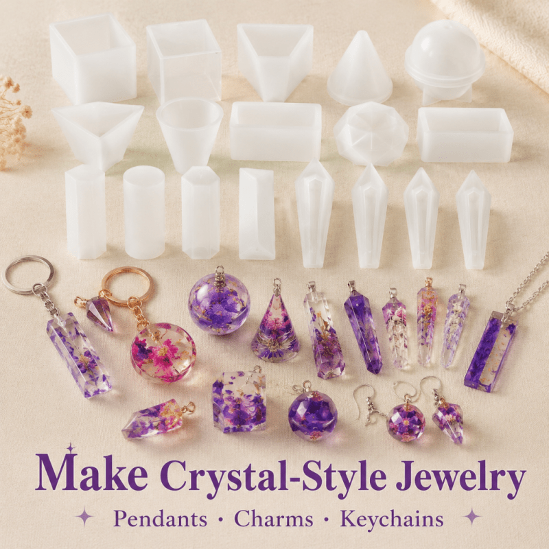 15pcs Crystal Resin Silicone M - Resin Art Jewellery review and price