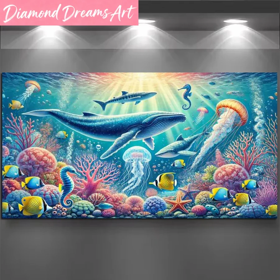 Frameless,Sea Animals Dolphins - Resin Art Underwater review and price