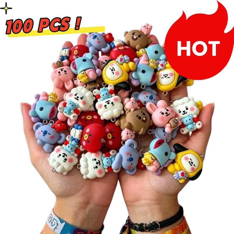 7pcs BT21 Resin Cartoon Charm  - Resin Art Love review and price