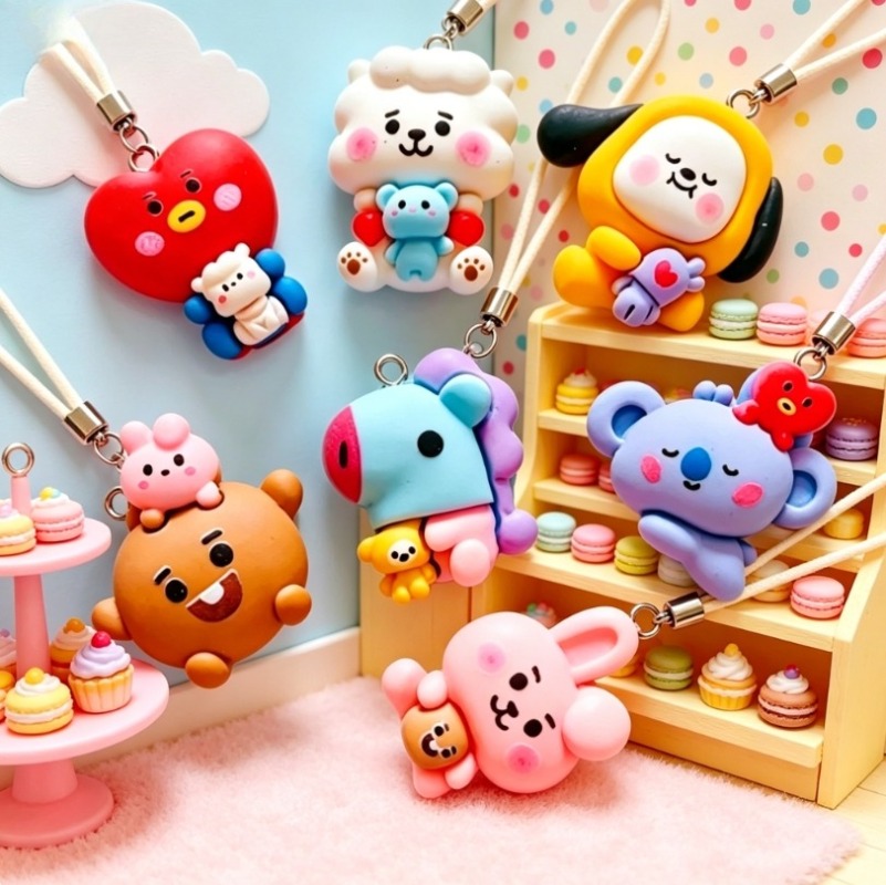 7pcs BT21 Resin Cartoon Charm  - Resin Art Love review and price