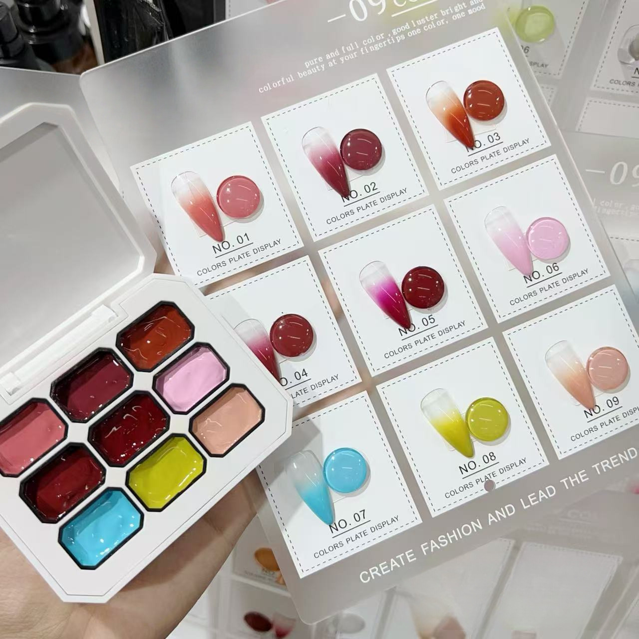 1pc Solid 9-grid Nail Patting  - Resin Art Varnish review and price
