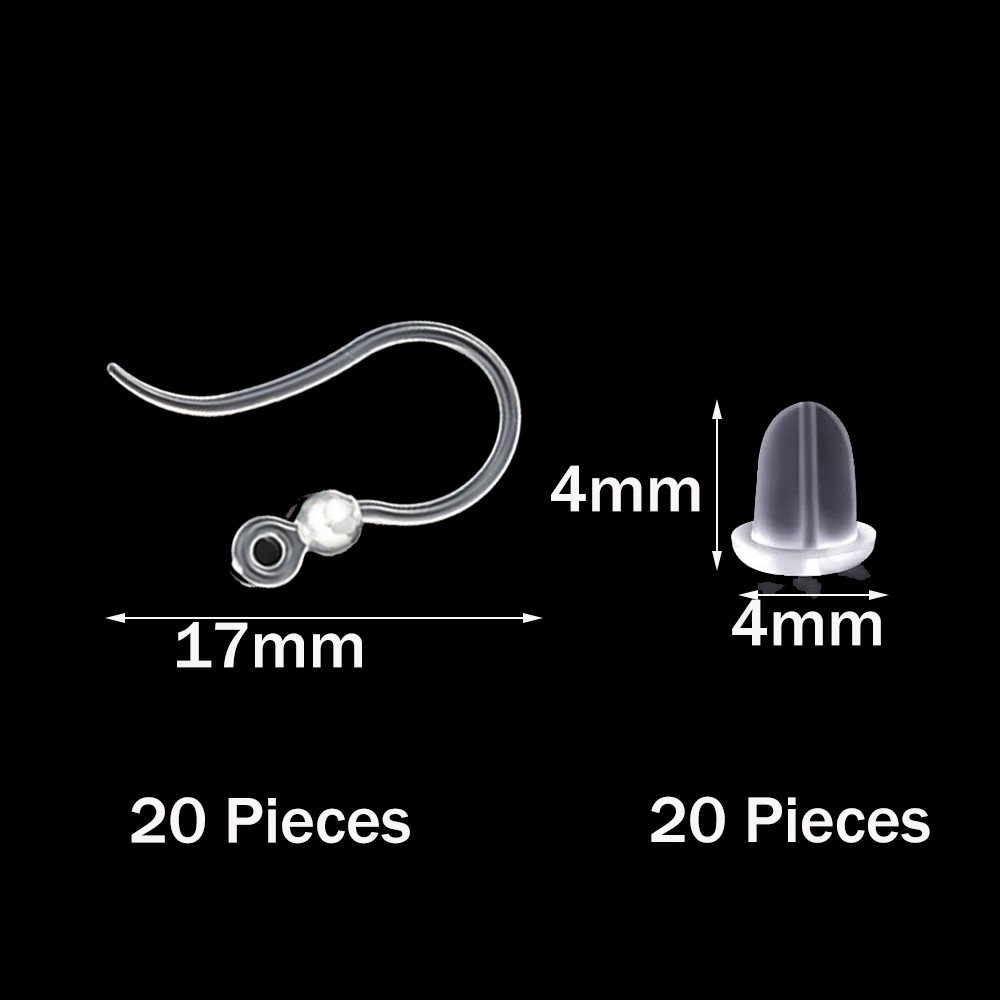 40pcs Clear Plastic Earring Ho - Resin Art Love review and price