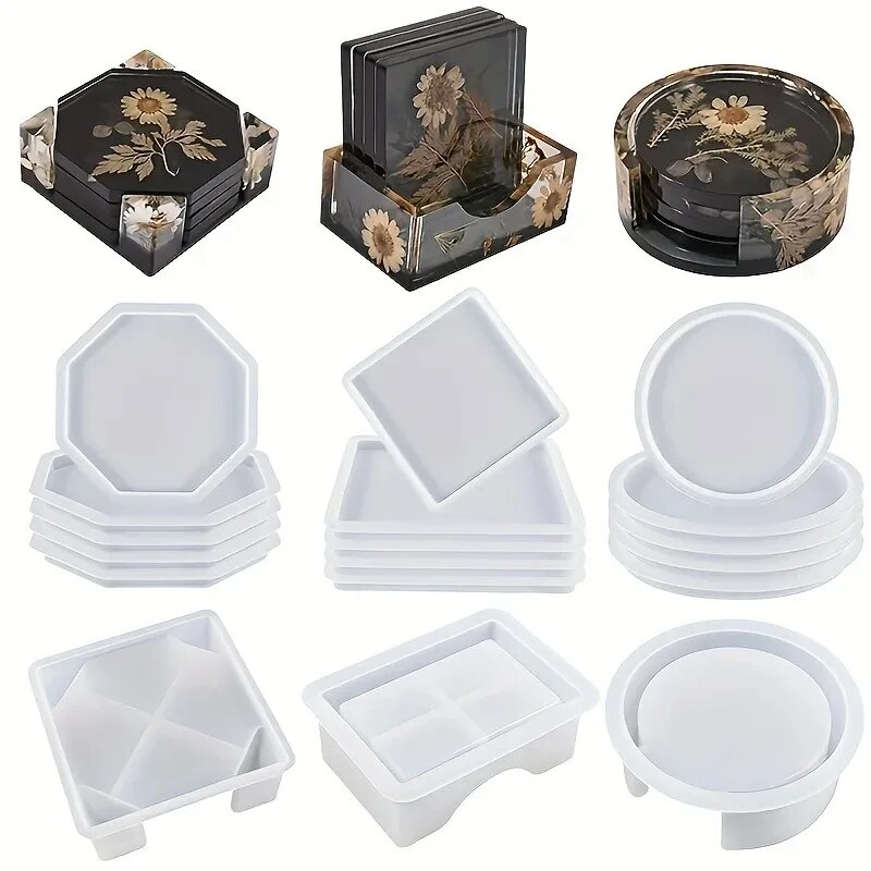 Coaster Resin Molds Set Includ - Resin Art Jewellery review and price