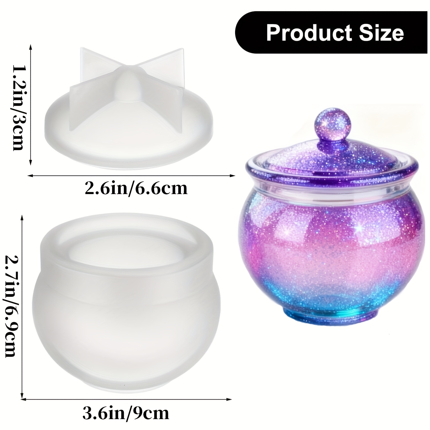 1 set of round resin can molds - Resin Art Jewellery review and price