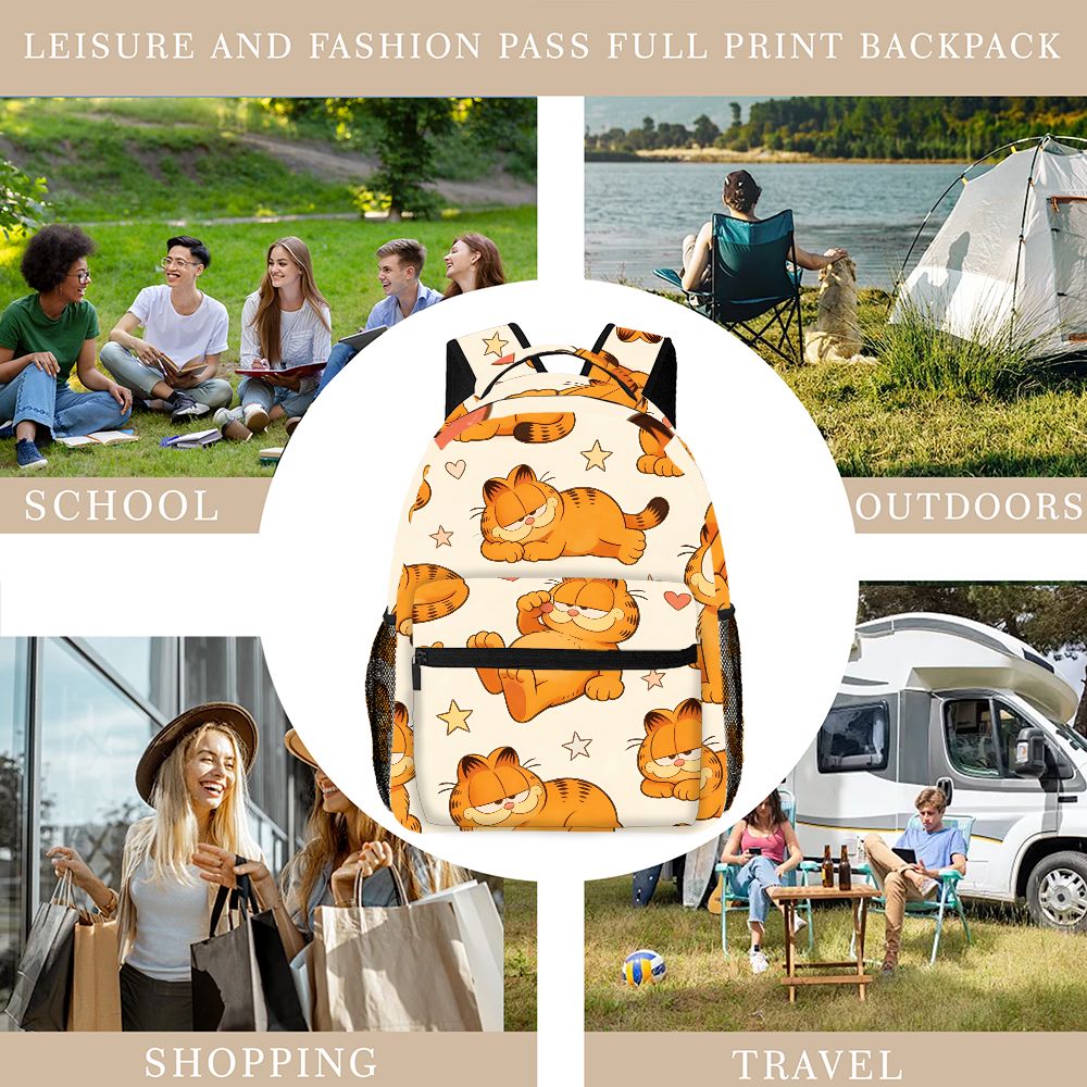 Funny Lazy Garfield Backpack S - Resin Art Love review and price