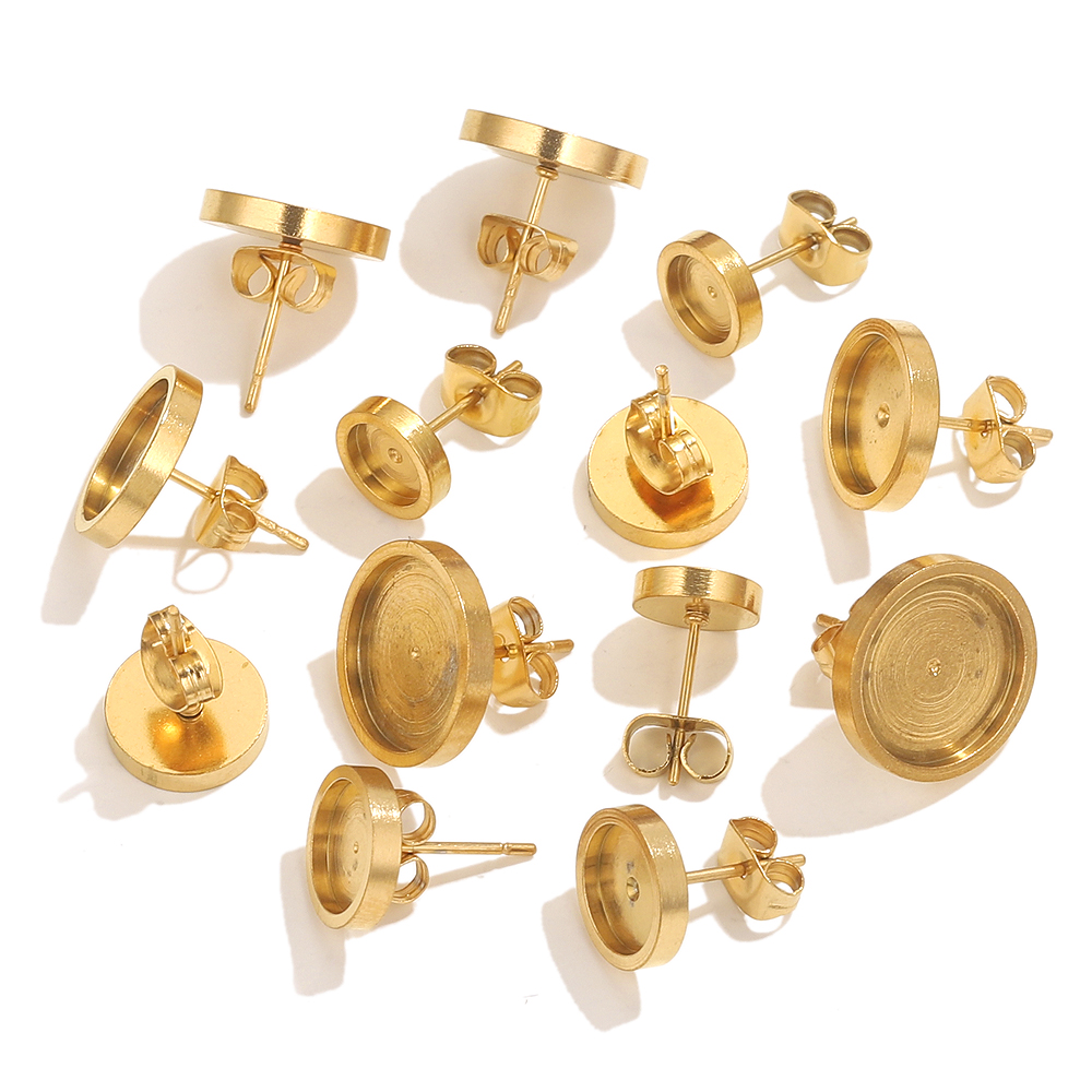 10pcs Stainless Steel Gold Ear - Resin Art Jewellery review and price